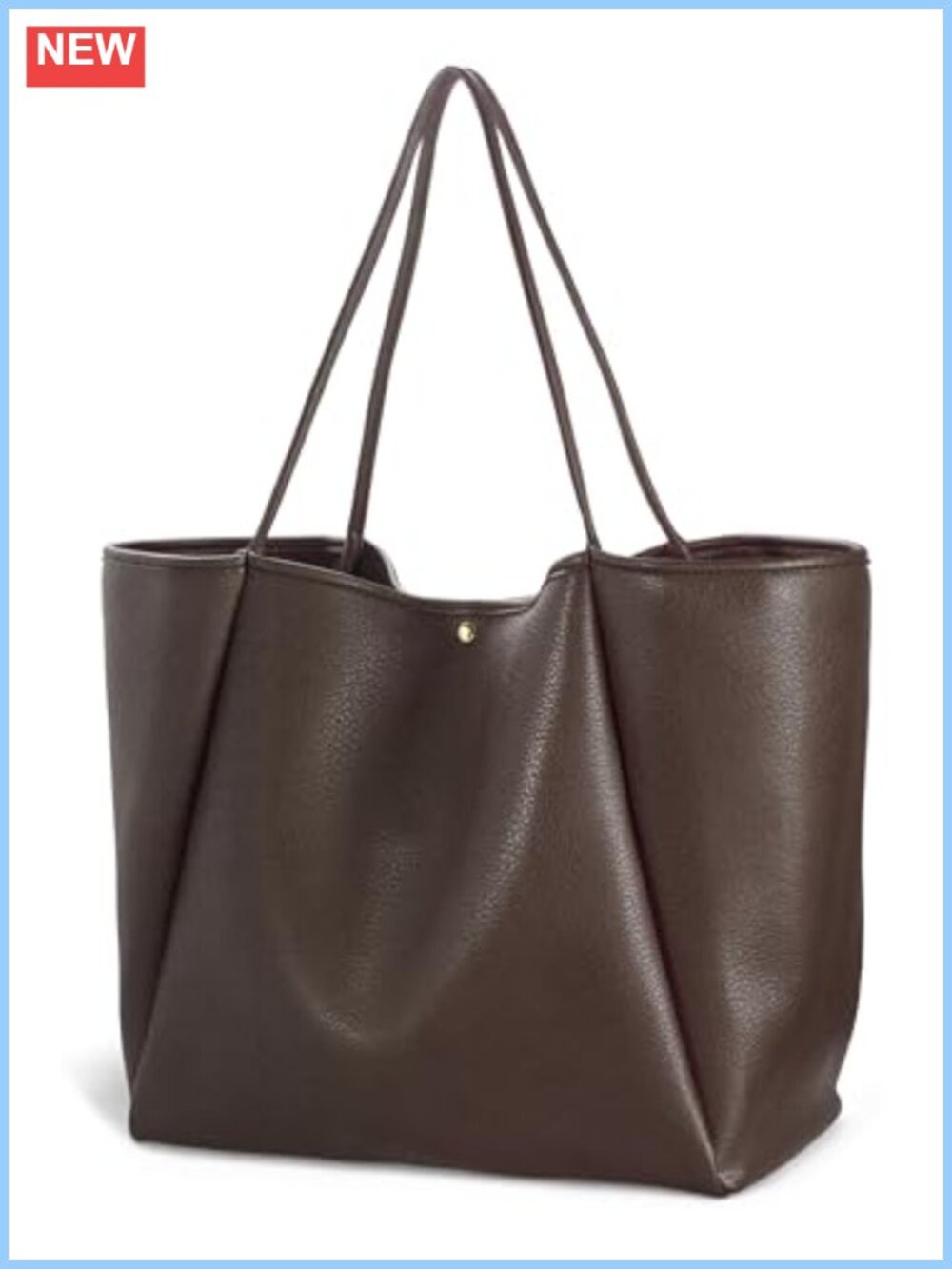 Oversize PU Leather Tote Weekender Shopper Handbag Travel Purse